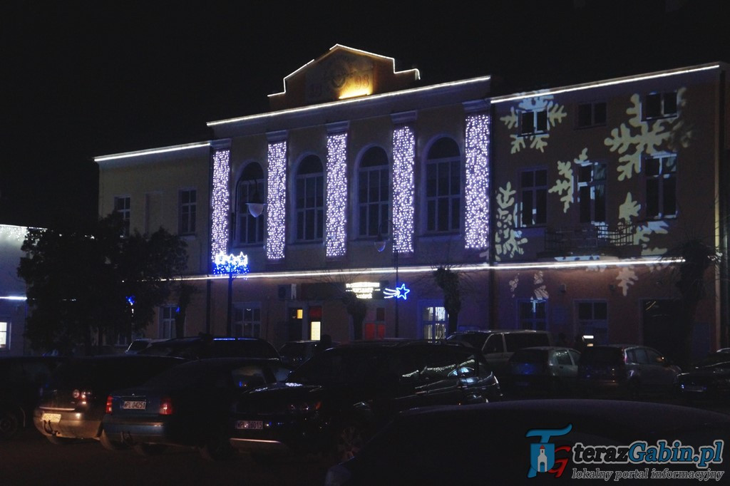 Uroczyście włączyli świąteczną iluminację Gąbina [zdjęcia]