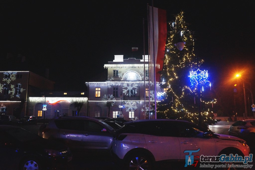 Uroczyście włączyli świąteczną iluminację Gąbina [zdjęcia]