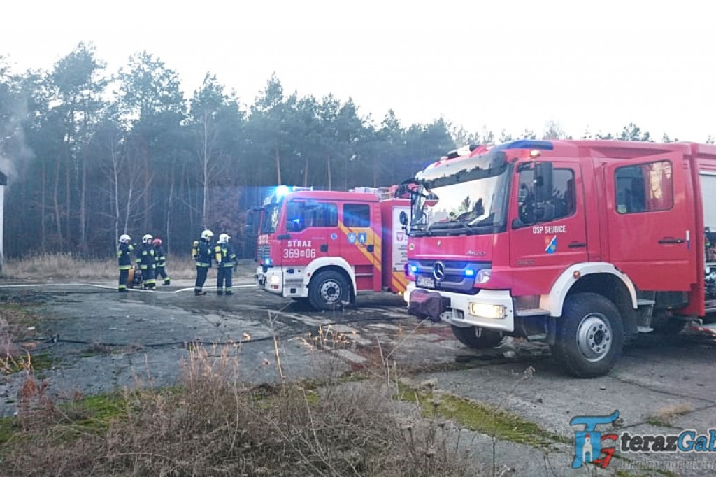 Pożar w Nowym Wymyślu. Dym było widać z kilku kilometrów. [zdjęcia]