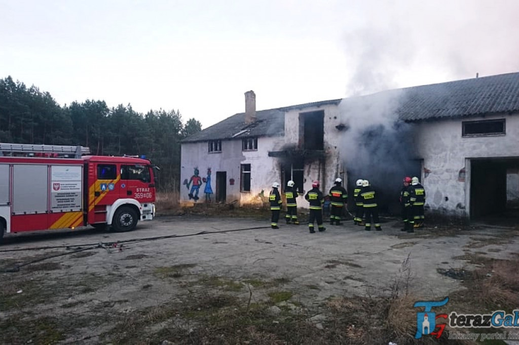 Pożar w Nowym Wymyślu. Dym było widać z kilku kilometrów. [zdjęcia]