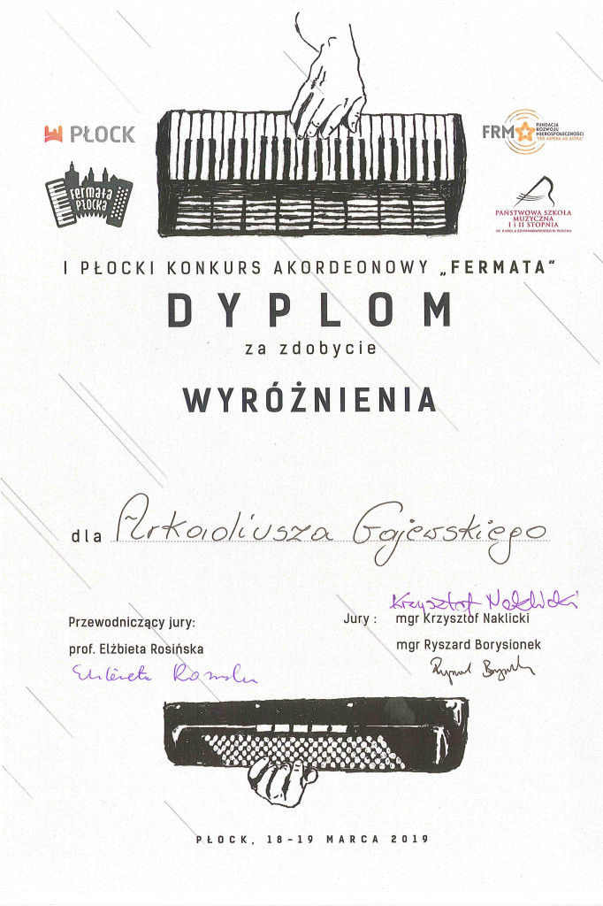 Akordeoniści z Gąbina wyróżnieni podczas konkursu.