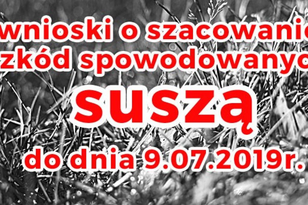 Złóż wniosek o szacowanie szkód spowodowanych suszą.