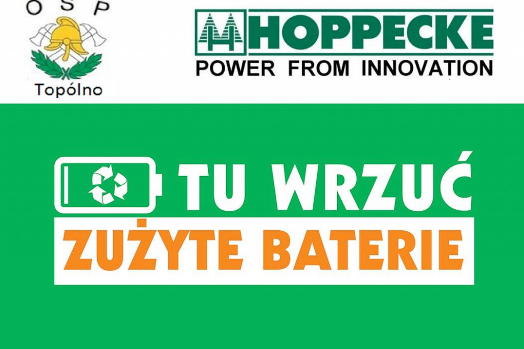 Masz zużyte baterie? Strażacy z Topólna prowadzą zbiórkę.