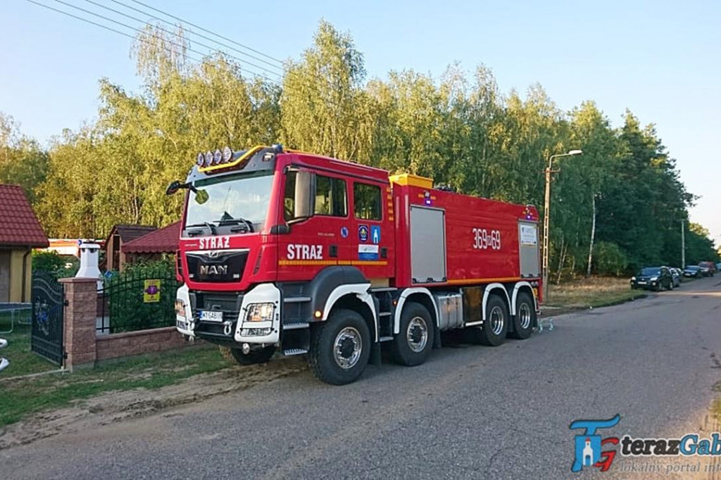 Paliła się stolarnia i las. W akcji strażacy z Gąbina. [zdjęcia]