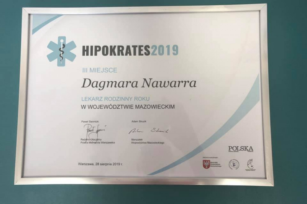 Mieszkanka Gąbina została Lekarzem Rodzinnym Roku w powiecie płockim i województwie mazowieckim.