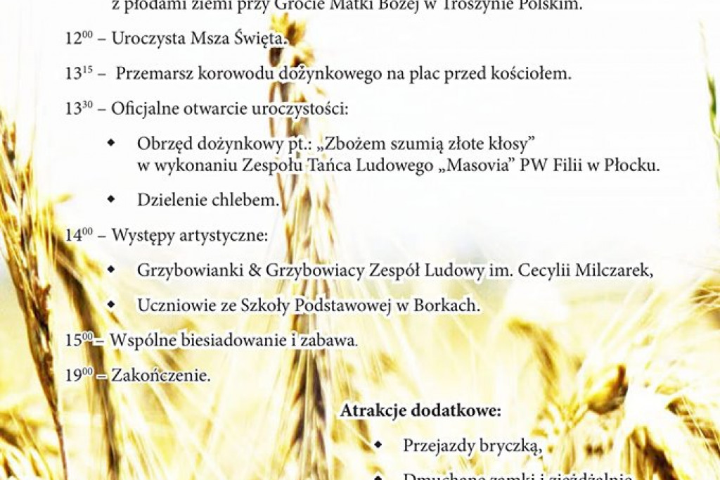 Już w niedzielę Dożynki w Troszynie Polskim. Będzie odlotowo. I to dosłownie.