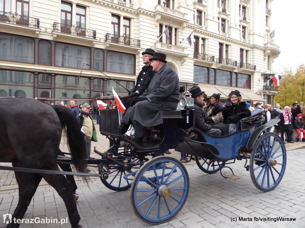 Miłośnicy koni z Gąbina na uroczystościach w Warszawie.