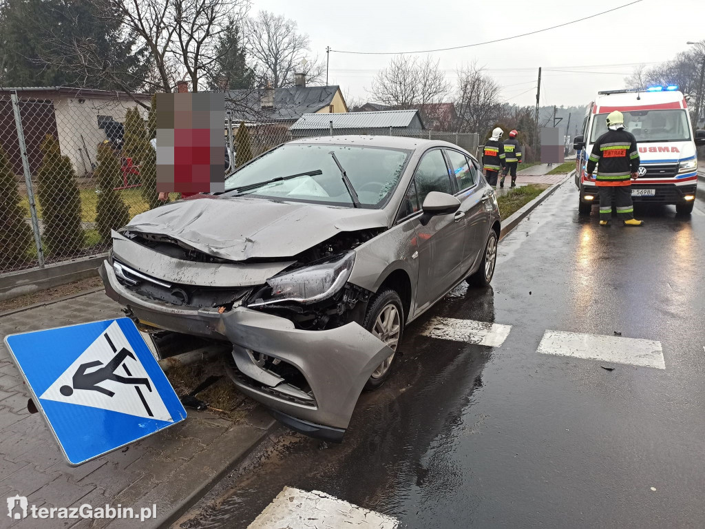 Wypadek na Dobrzykowskiej w Gąbinie.