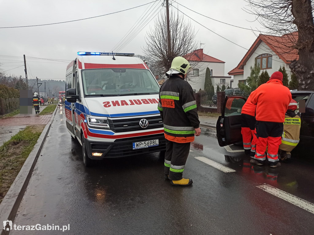Wypadek na Dobrzykowskiej w Gąbinie.