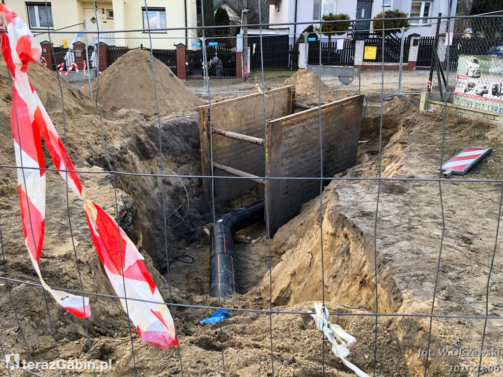 Budowa odwodnienia na Osiedlu Pisarzy.