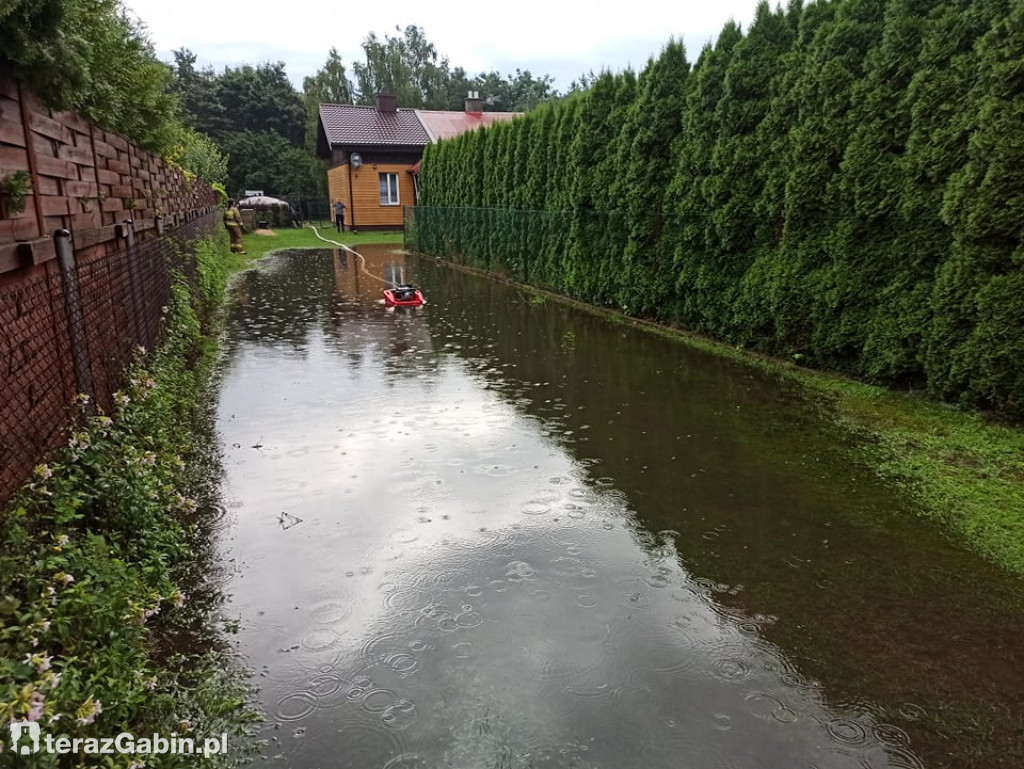 Silne burze nad gminą Gąbin.
