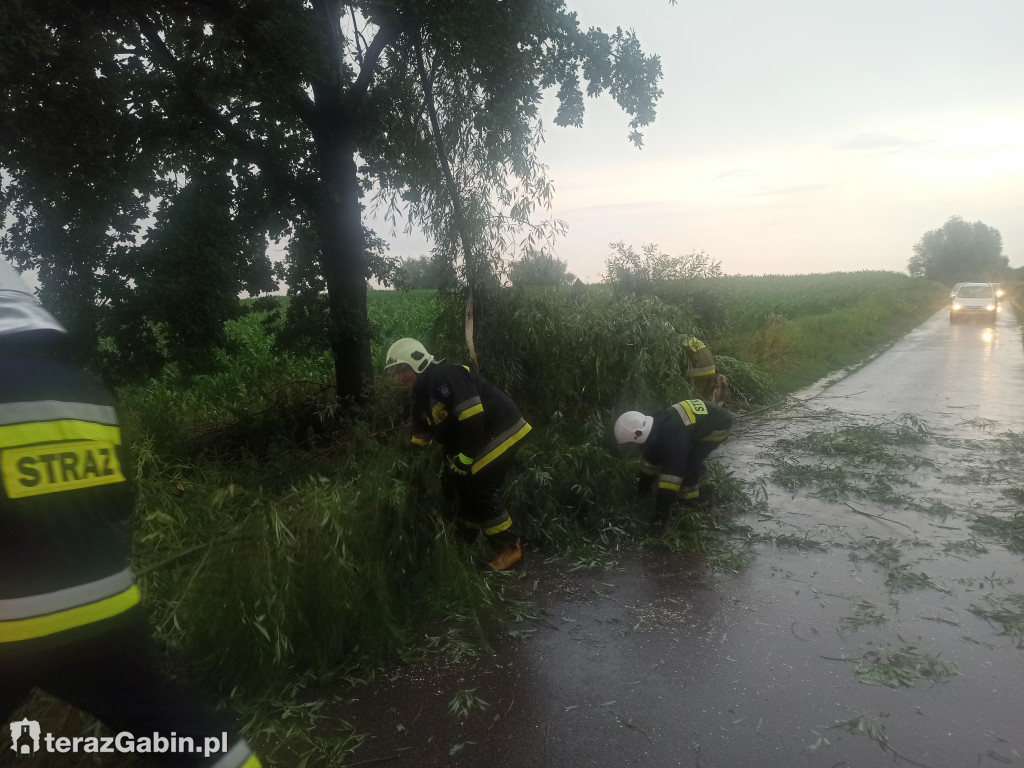 Silne burze nad gminą Gąbin.
