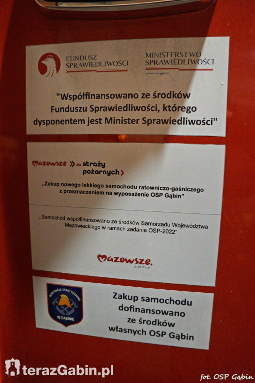 Nowy samochód w OSP Gąbin.