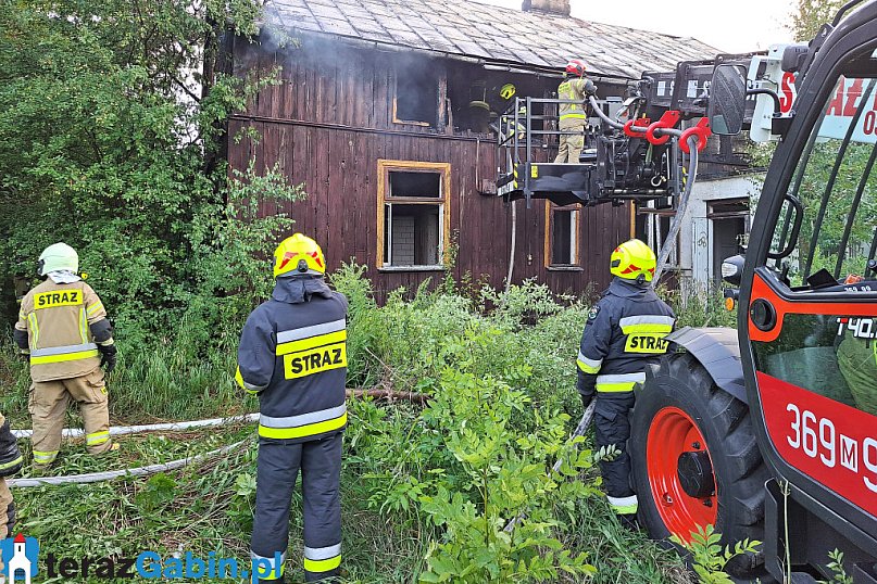 Pożar przy ulicy Złotej.