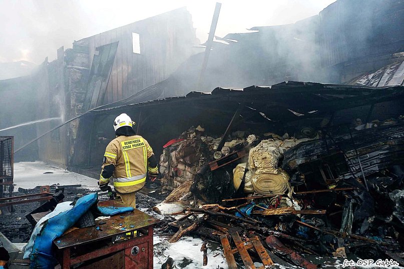 Akcja strażaków z Gąbina w Sulejówku.